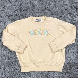 Moschino Toddler Beige Sweatshirt with Colorful Logo